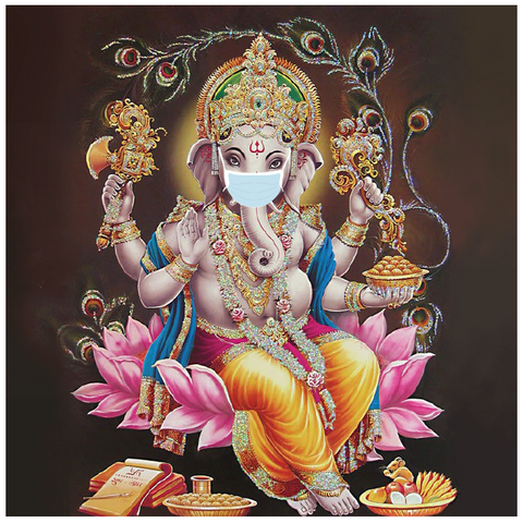 Ganesh with mask