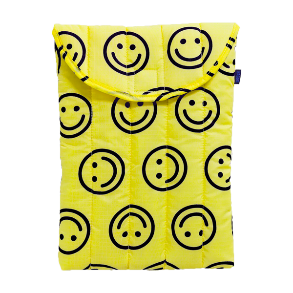 Baggu | Puffy Laptop Sleeve 13" - Yellow Happy