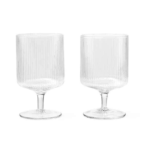 Ferm Living - Host White Wine Glasses - Set of 2 - Moss Green