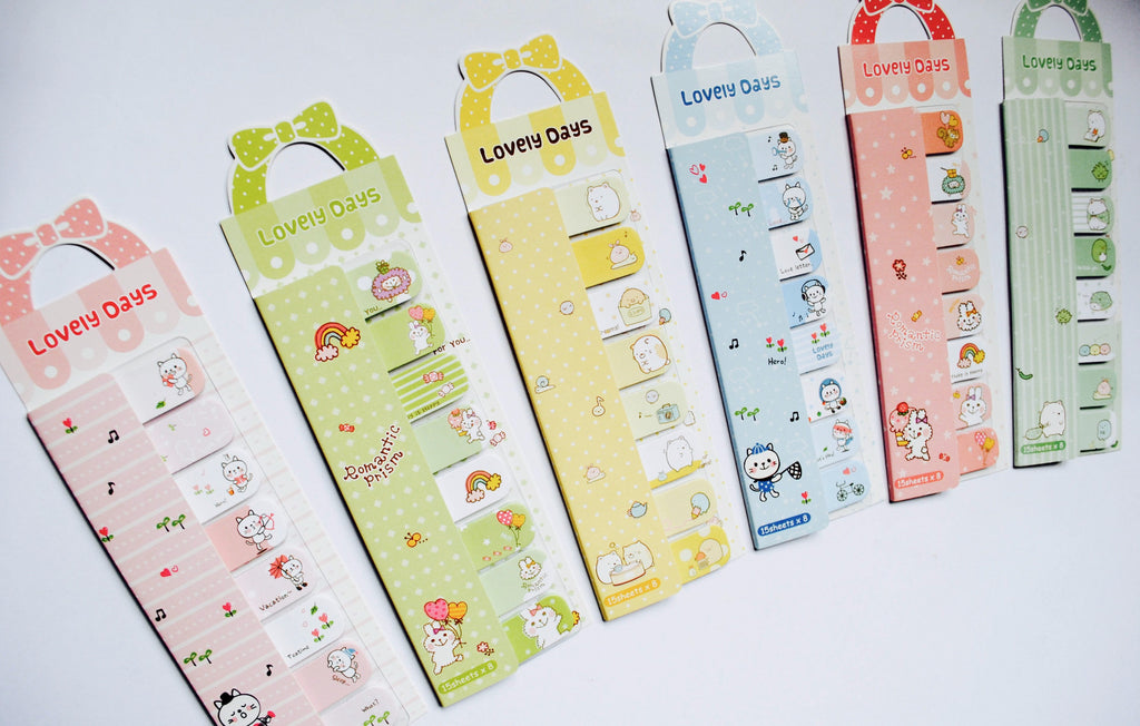 Kawaii Lovely Days sticky page markers – Cute Delight