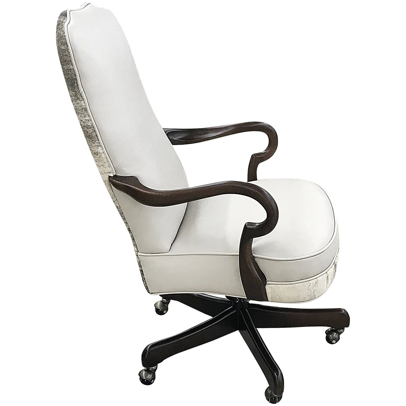 Avalanche Mountain Modern Cowhide Office Chair Great Blue Heron