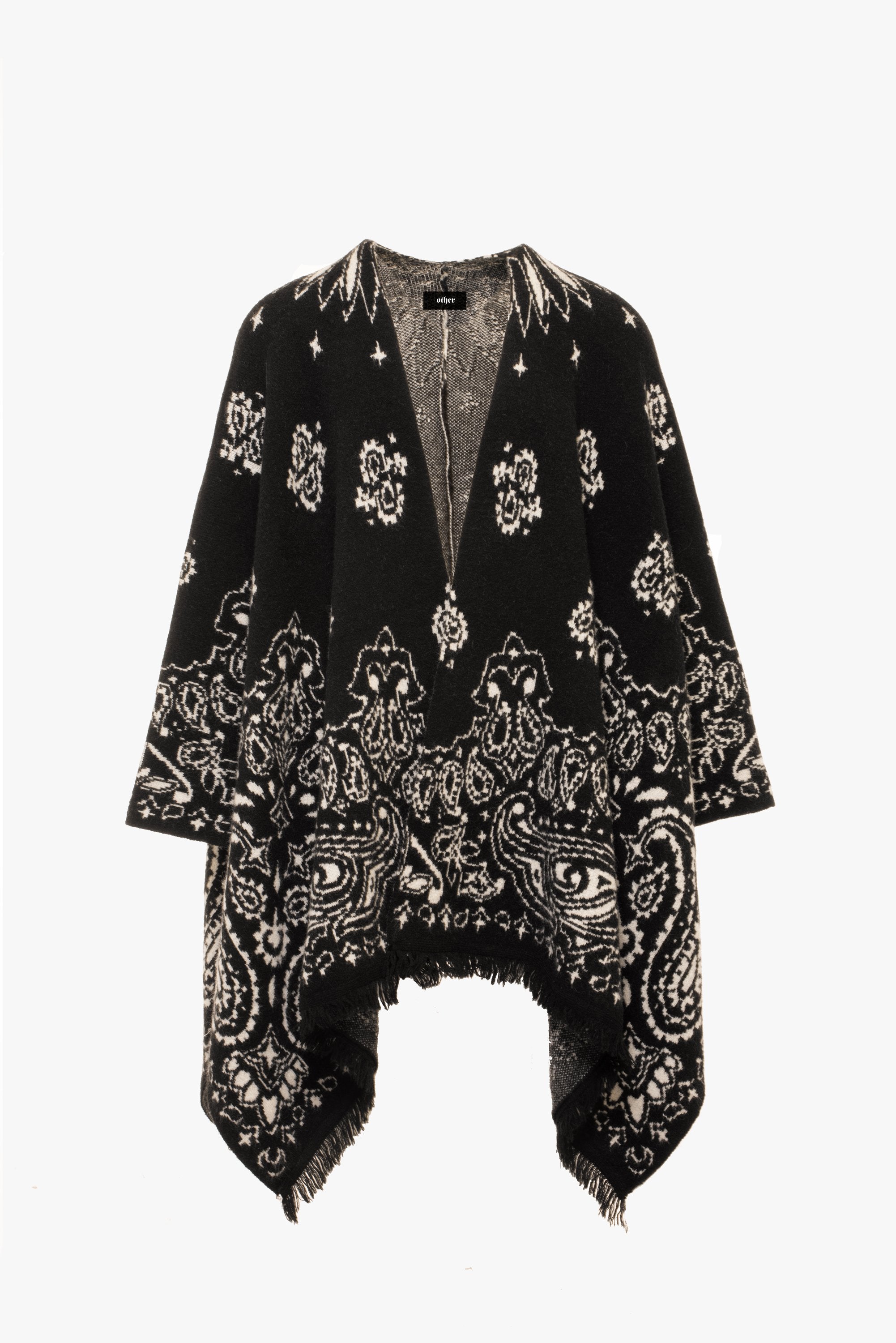 Western Poncho | Black Paisley – OTHER