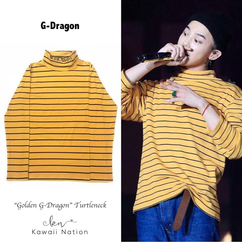 Golden G Dragon Turtleneck Kawaii Nation