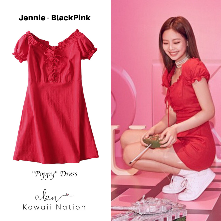 red poppy dress