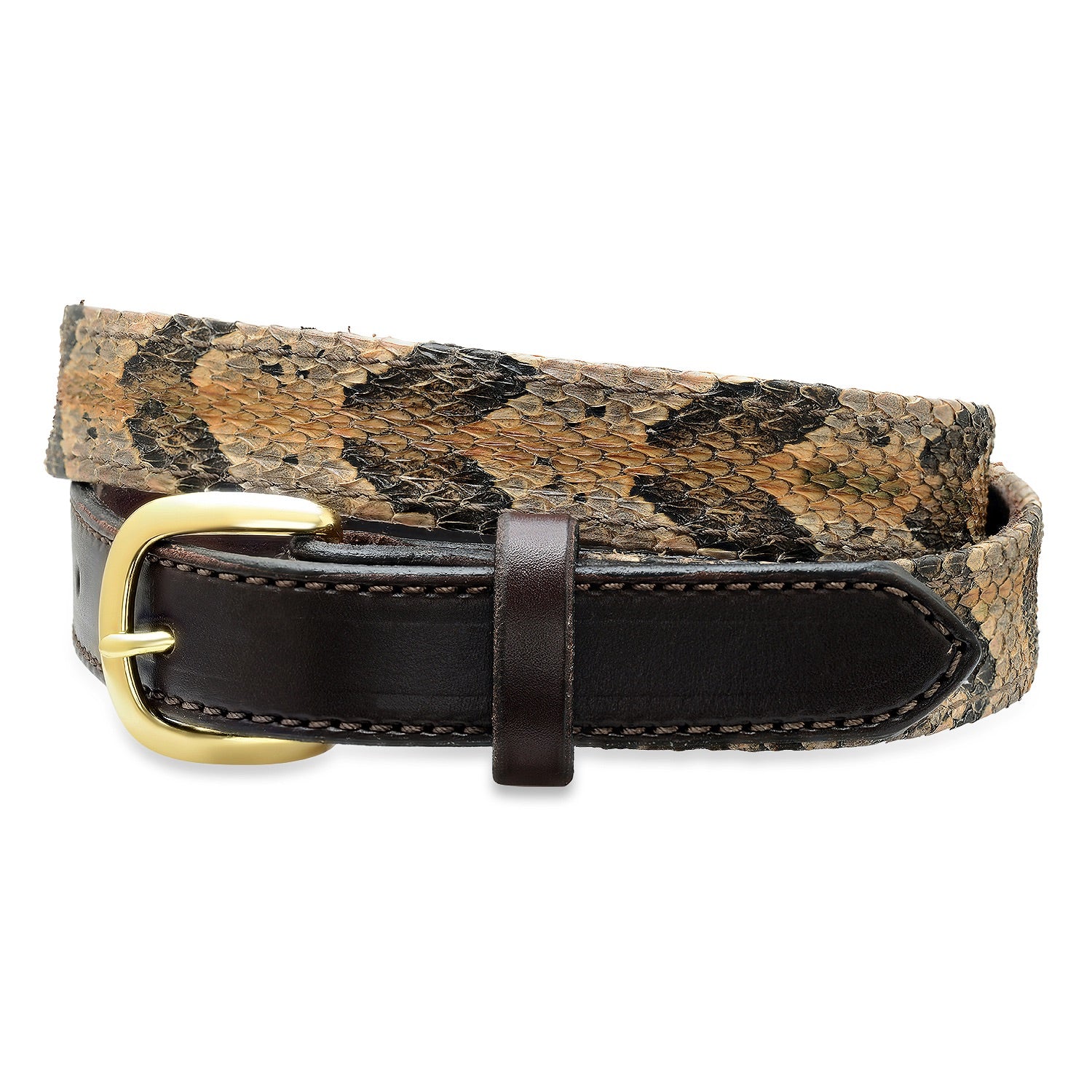 1 1/4 Canebrake Rattlesnake Belt – Bull and Briar Leather LLC