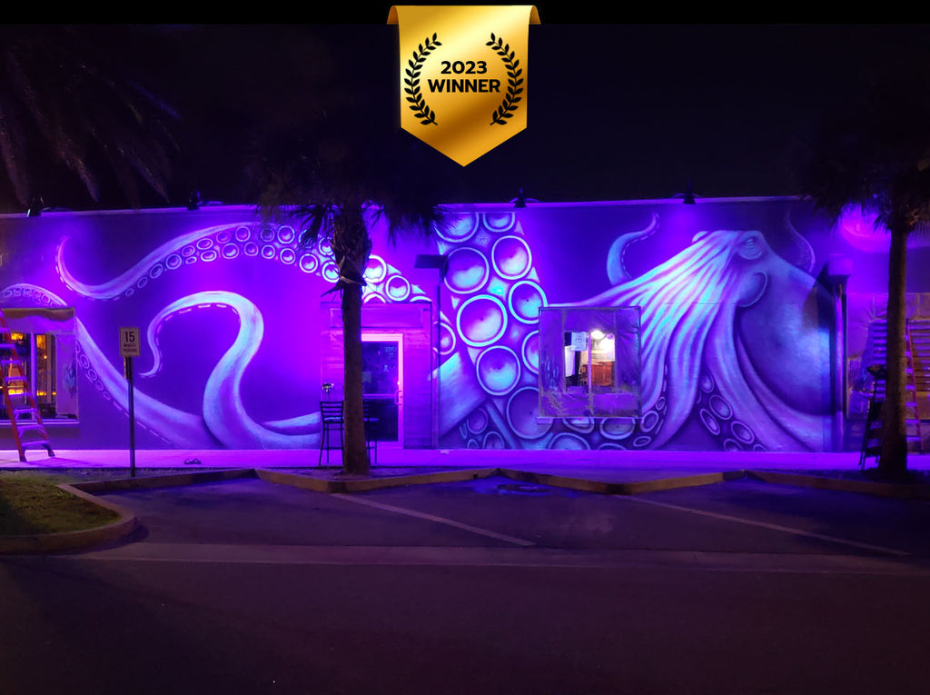 Glowing Octopus Mural