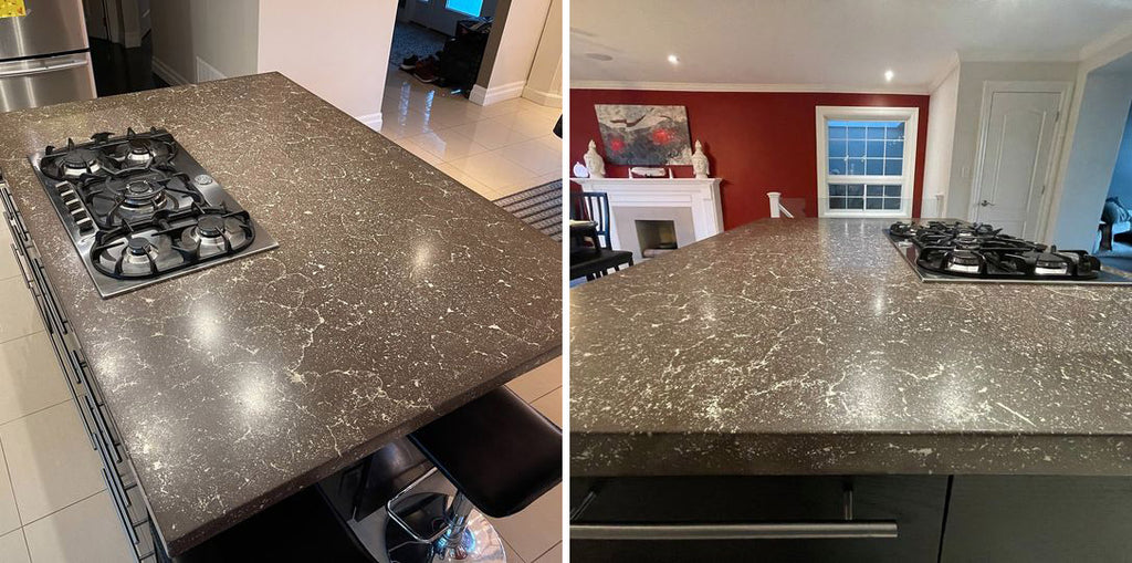 AGT Concrete Countertop with Sky Blue Fine Glow Sand