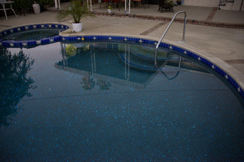 Glowing pool interior close up using AGT™ Glow Stones