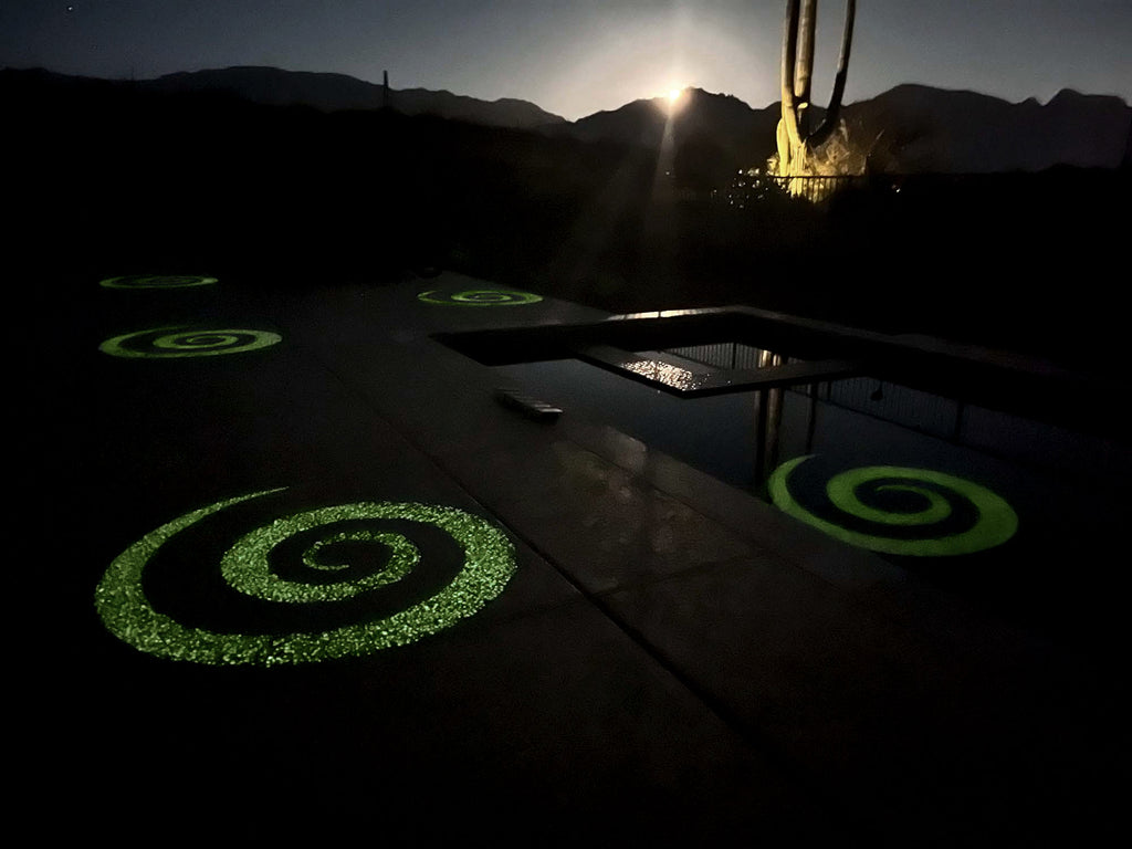 Glowing Spiral Pool Design