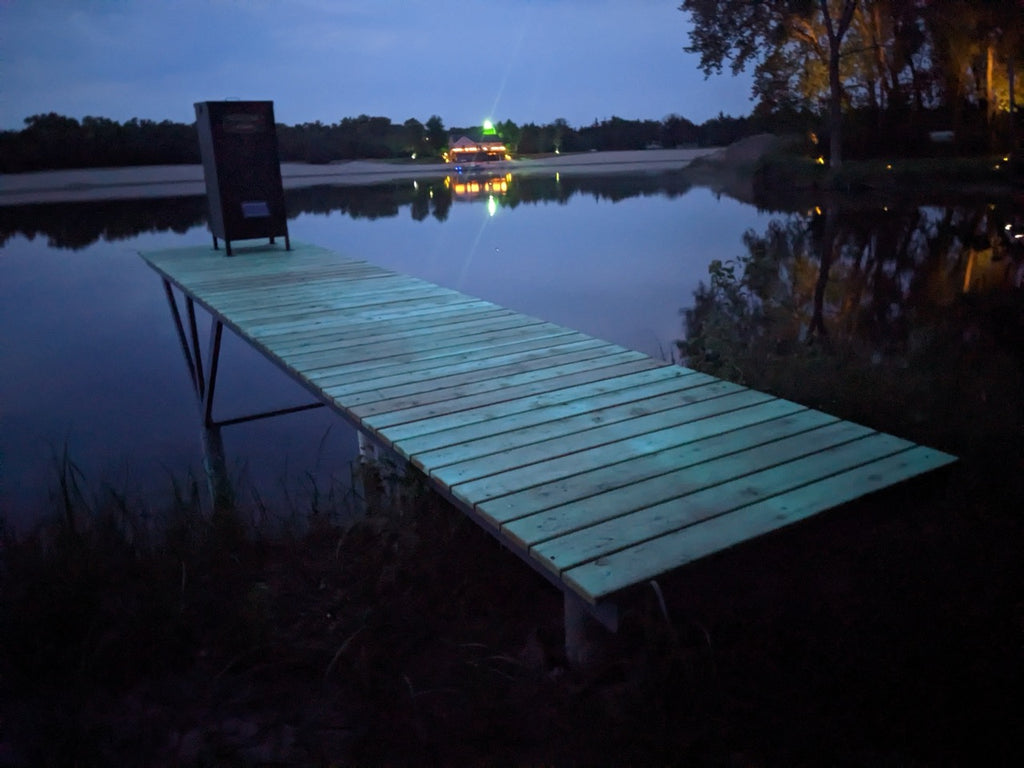 Glowing Wood Plank Dock