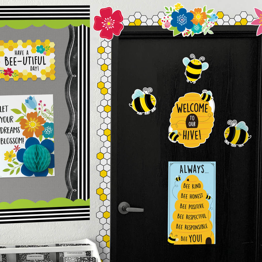 Personalized 3D Teacher Bee Hive Decor Door Sign, Custom Teacher