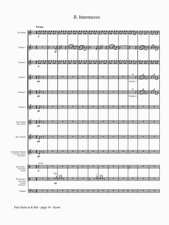 holst - suite no. 1 for military band in e flat major