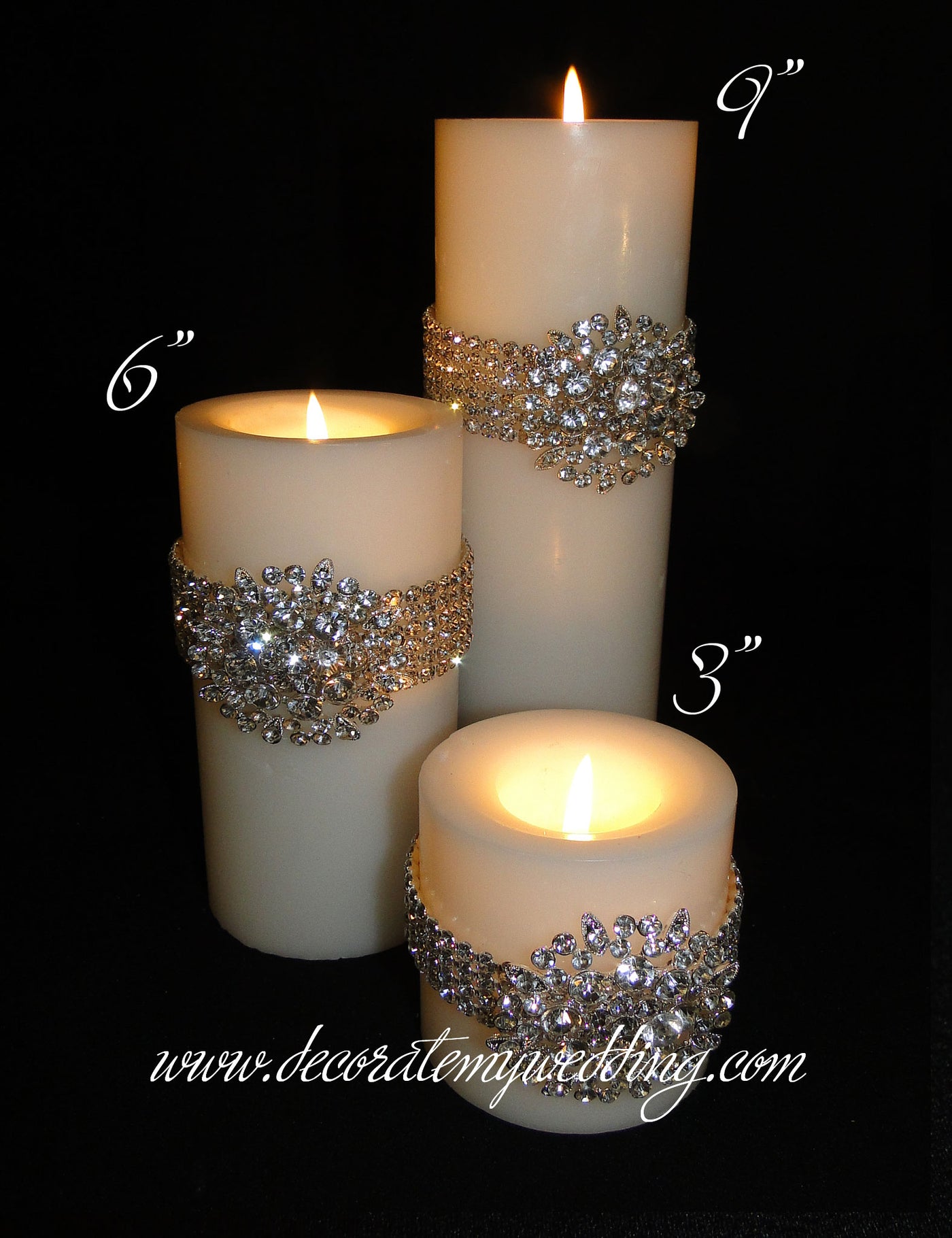 wedding pillar candles