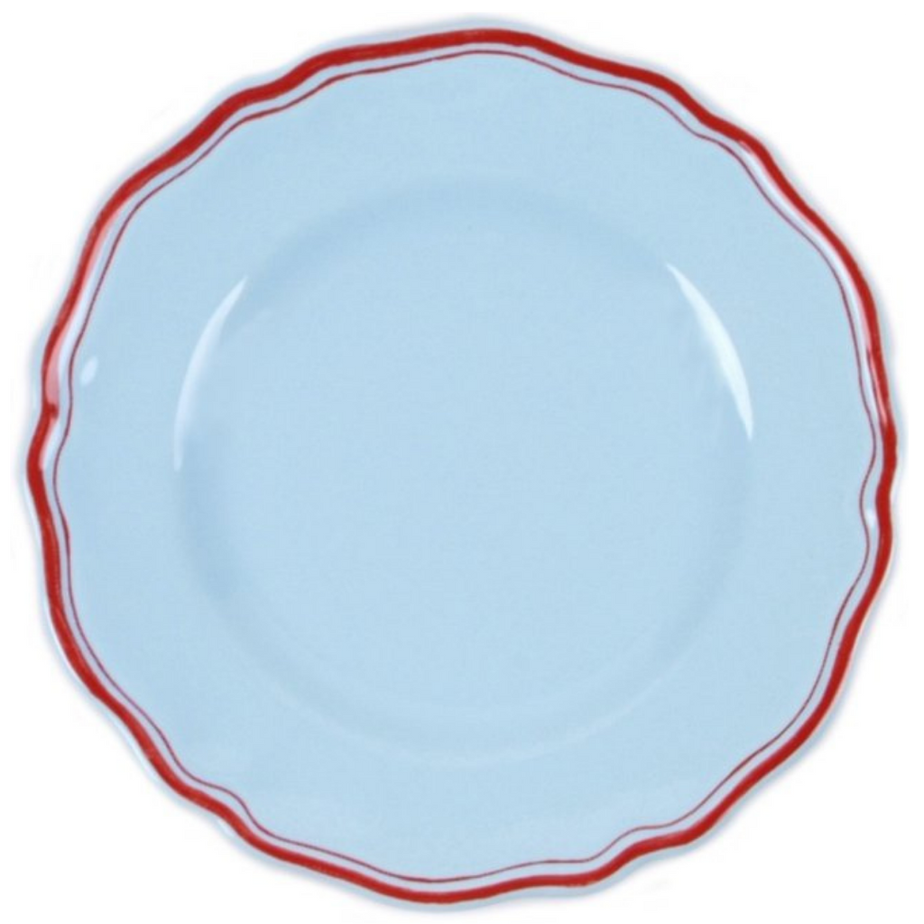 Moda Domus Set-Of-Four Blue and Red Ceramic Dinner Plates