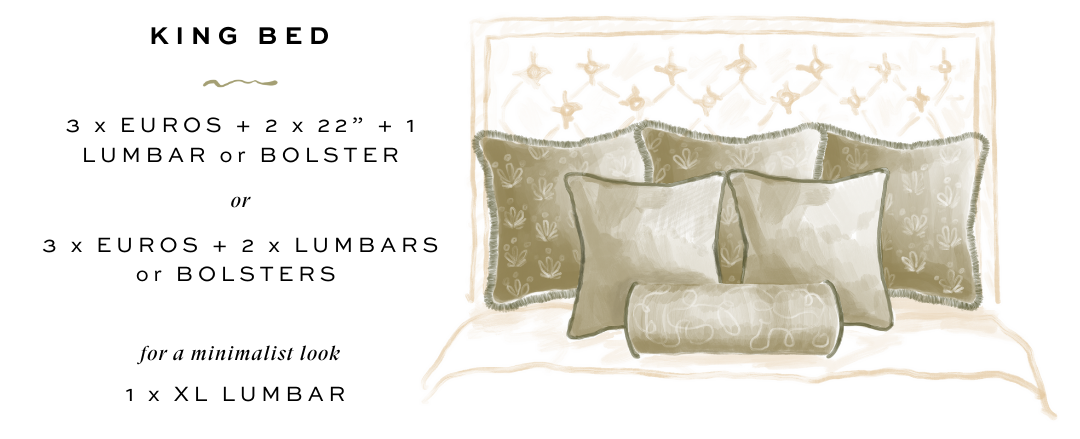 King bed size guide for pillows