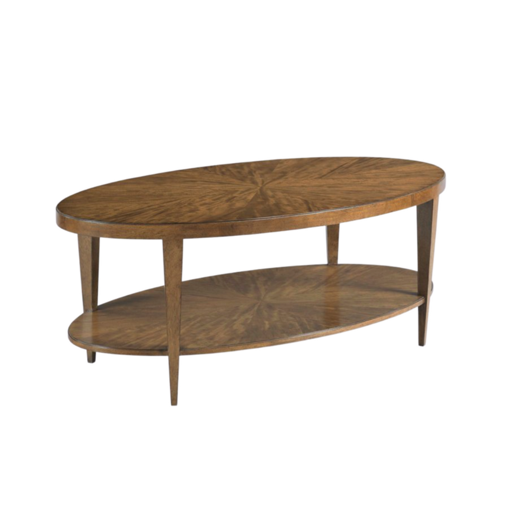 wood oval coffee table