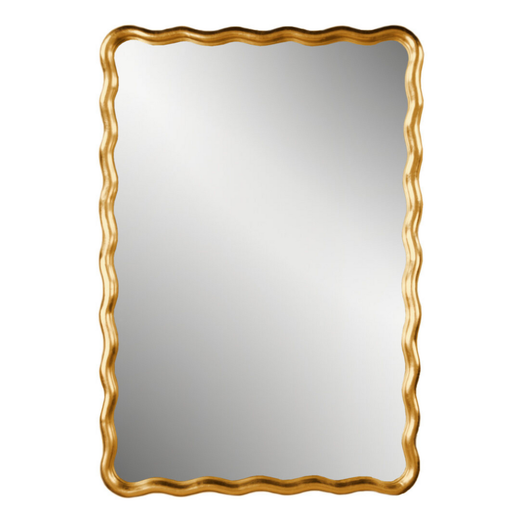 Gold wave mirror