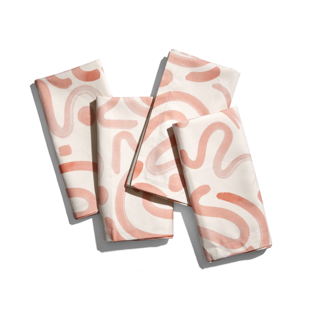 Hockney pink napkins