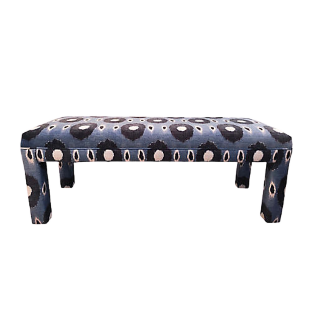 Kim Salmela blue ikat bench