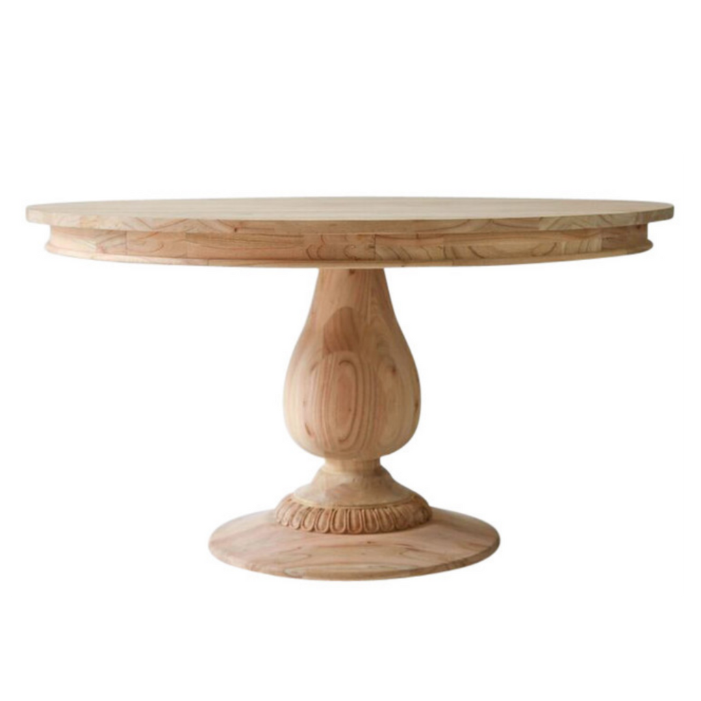 French Country Style Pedestal Table