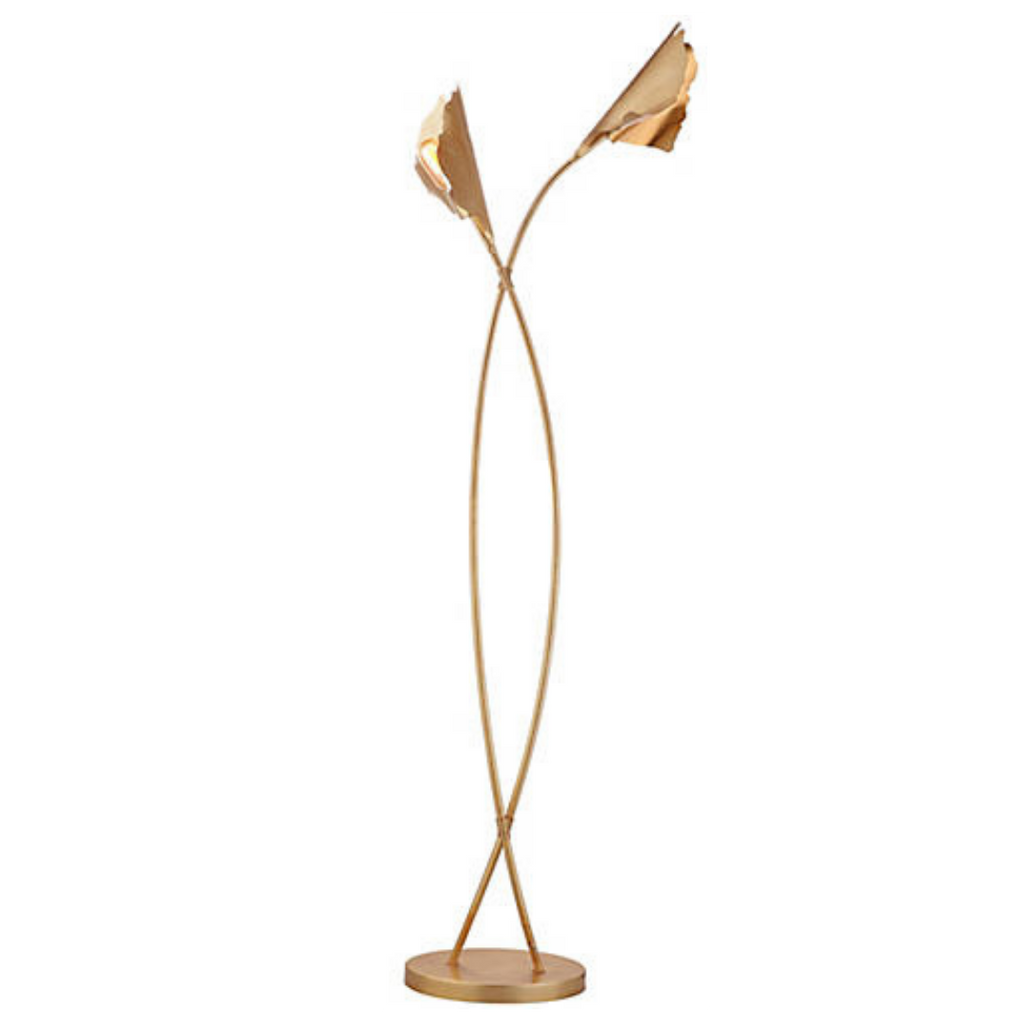 Hayward Floor Lamp, Gold Leaf
