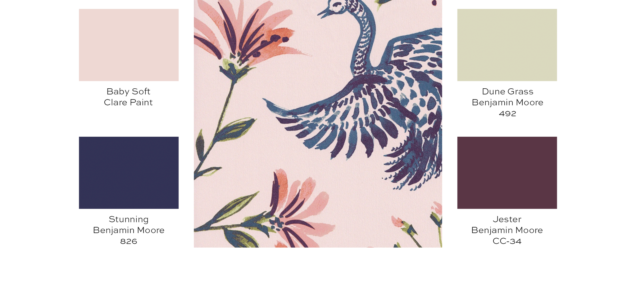 Paint guide for pink chinoiserie wallpaper