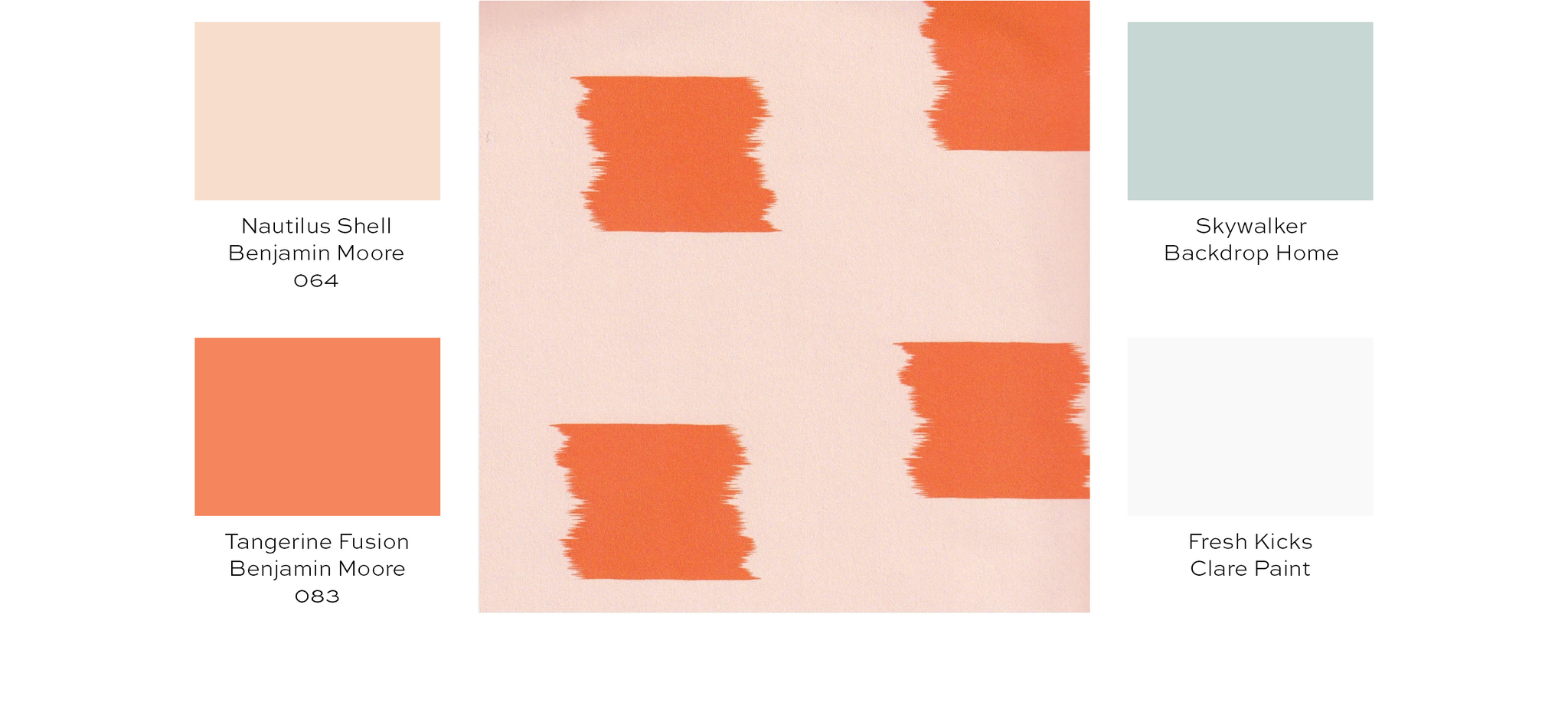 Paint guide for orange patterned wallpaper