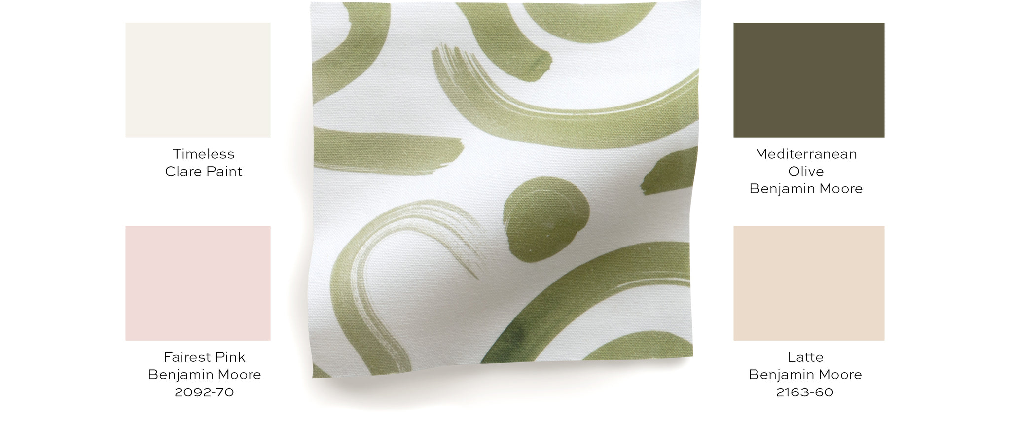 Paint guide for abstract squiggle moss fabric