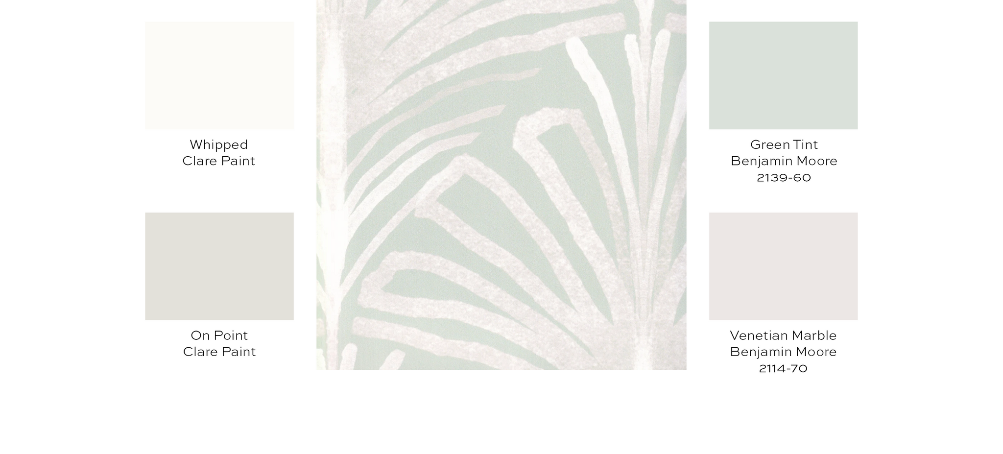 Paint guide for mint palm wallpaper