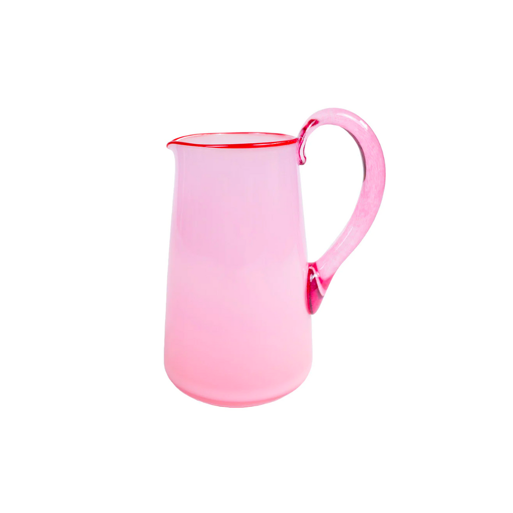 pink glass vase