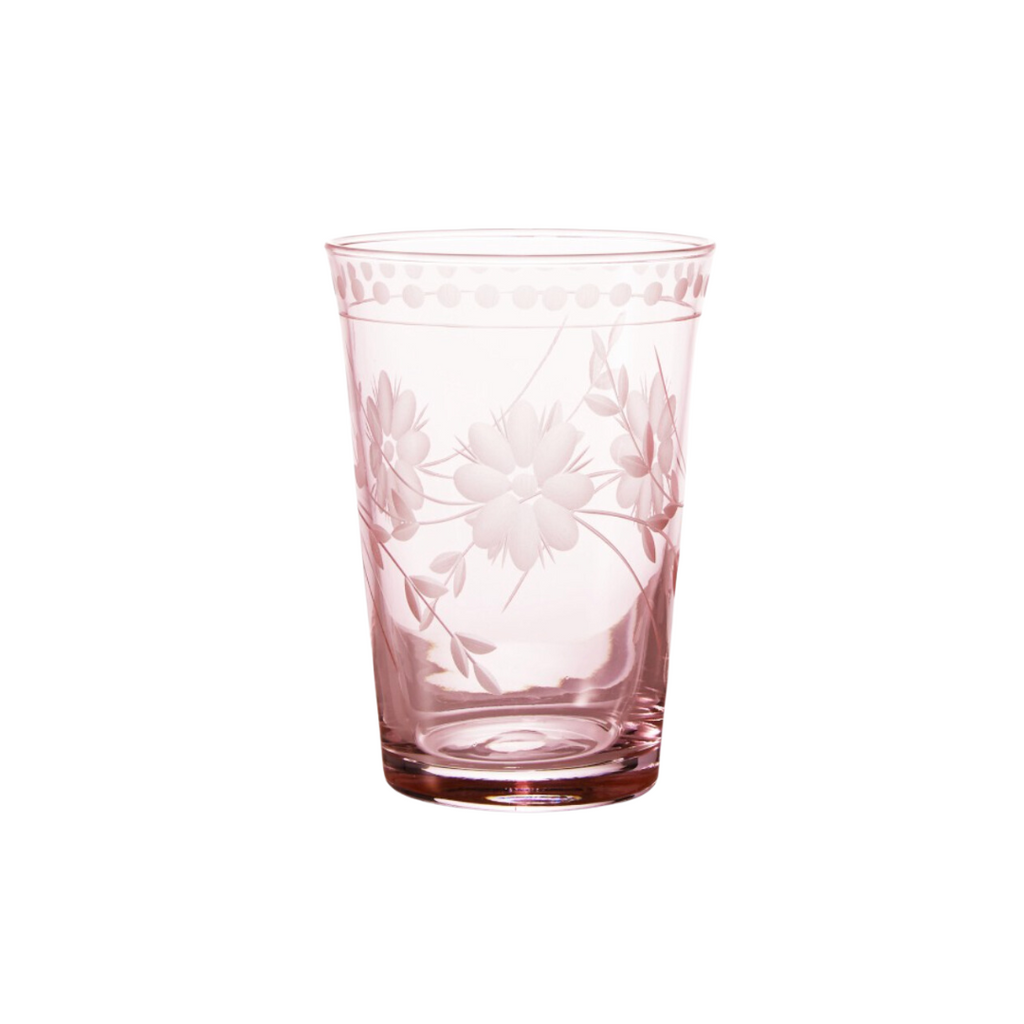 pink etched glass