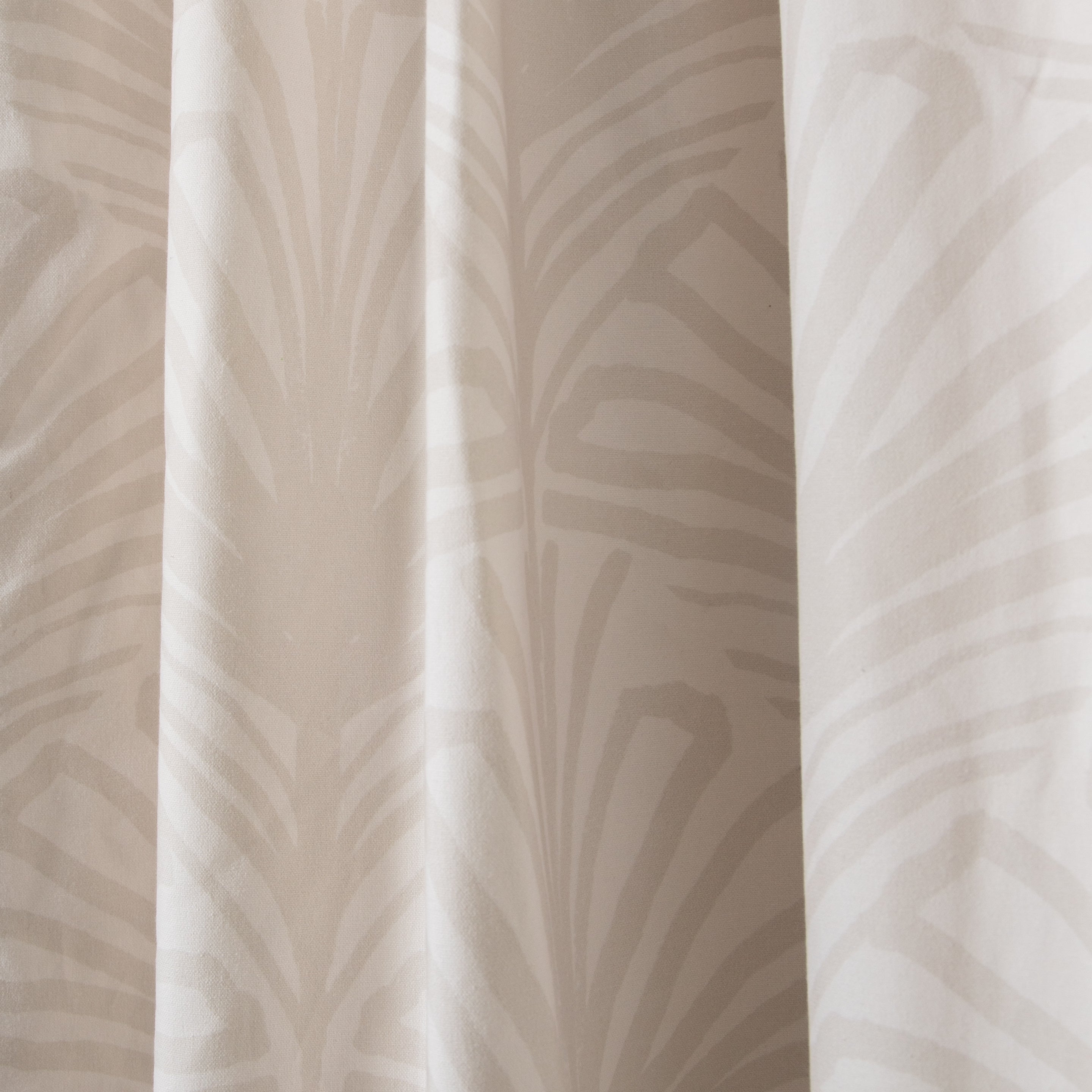 Close-up of Beige Palm Custom Curtain