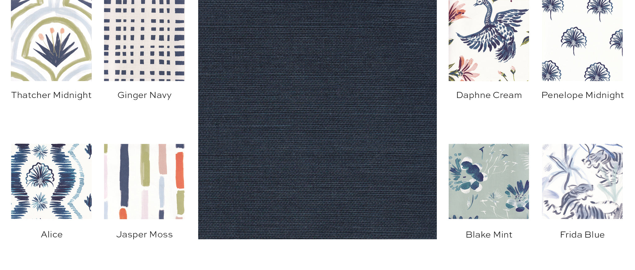 navy grasscloth pairings