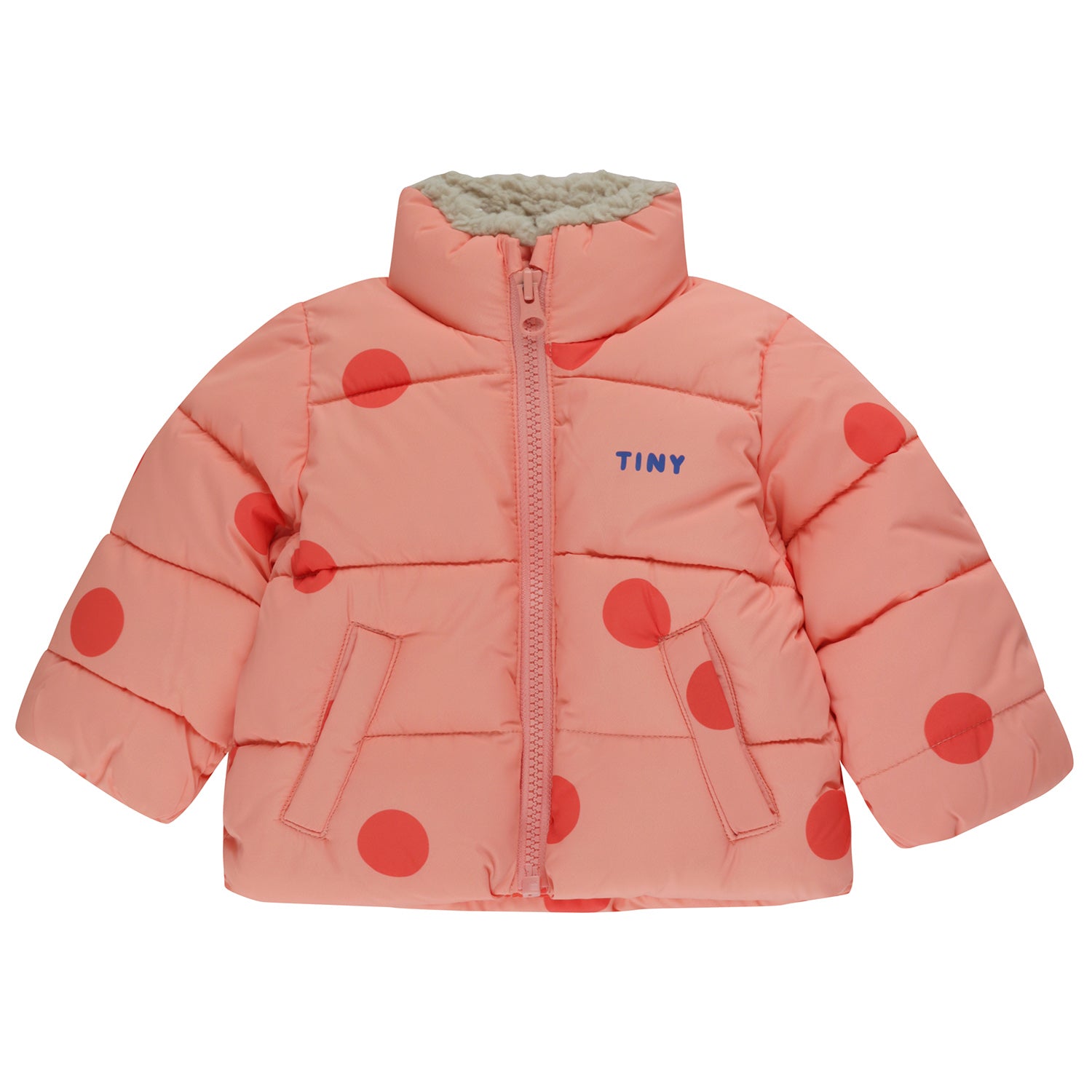 tiny cottons big dots padded baby jacket