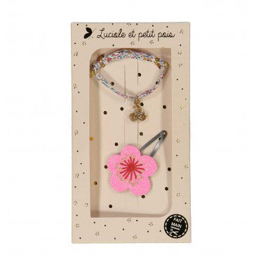 luciole et petit pois hair clip and bracelet set (more colors)