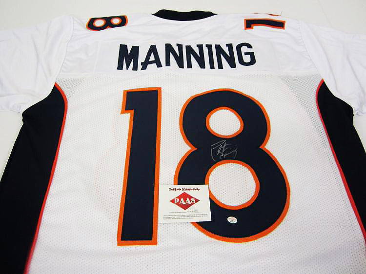 peyton manning signed broncos jersey