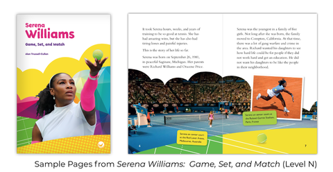 Serena Williams, Game, Set, Match, Inspire! Collection, Hameray Publishing, Biographies paired with Nonfiction