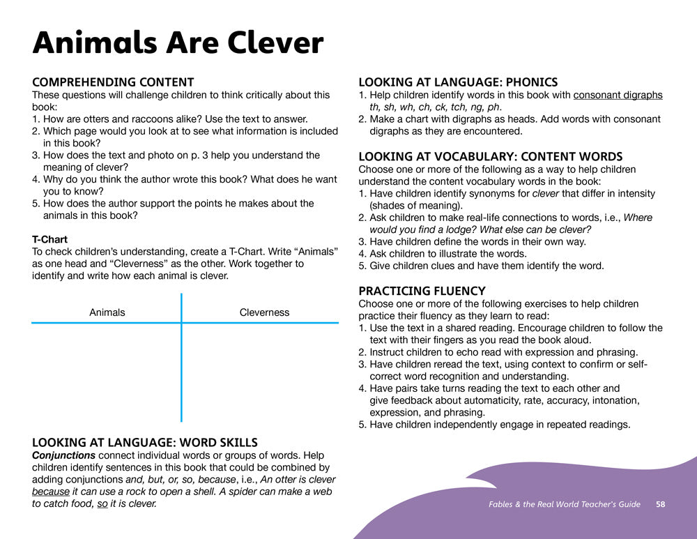 Animals Are Clever Teacher's Guide