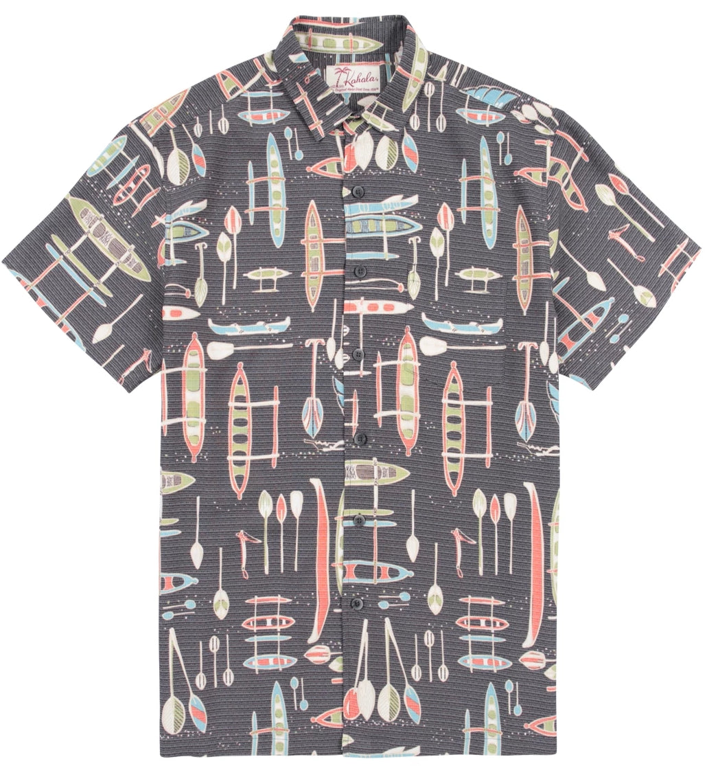 Kahala Shirts Vintage Waʻa Black – Captains Closet Hawaii