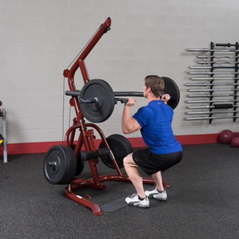 Body-Solid GLGS100 Corner Leverage Gym 3 Stations Press-Squat Arm