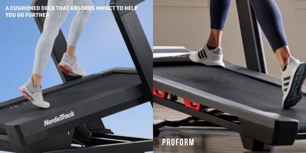 NordicTrack vs ProForm Treadmills Cushioning