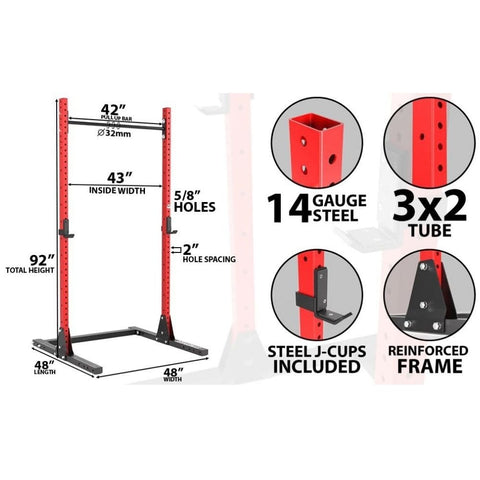 Synergee V2 Squat Rack Tech Specs