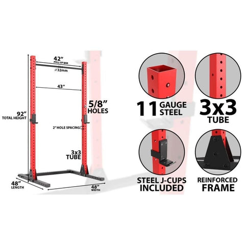 Synergee V3 Squat Rack Tech Specs