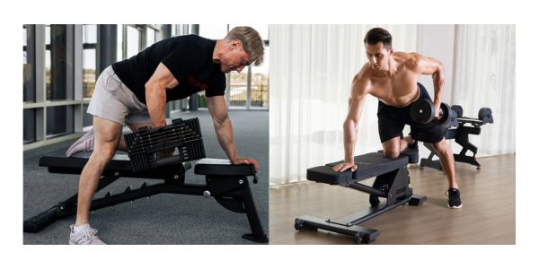 PowerBlock vs Snode: Man Using PowerBlock Adjustable Dumbbells and Man Using Snode Adjustable Dumbbells