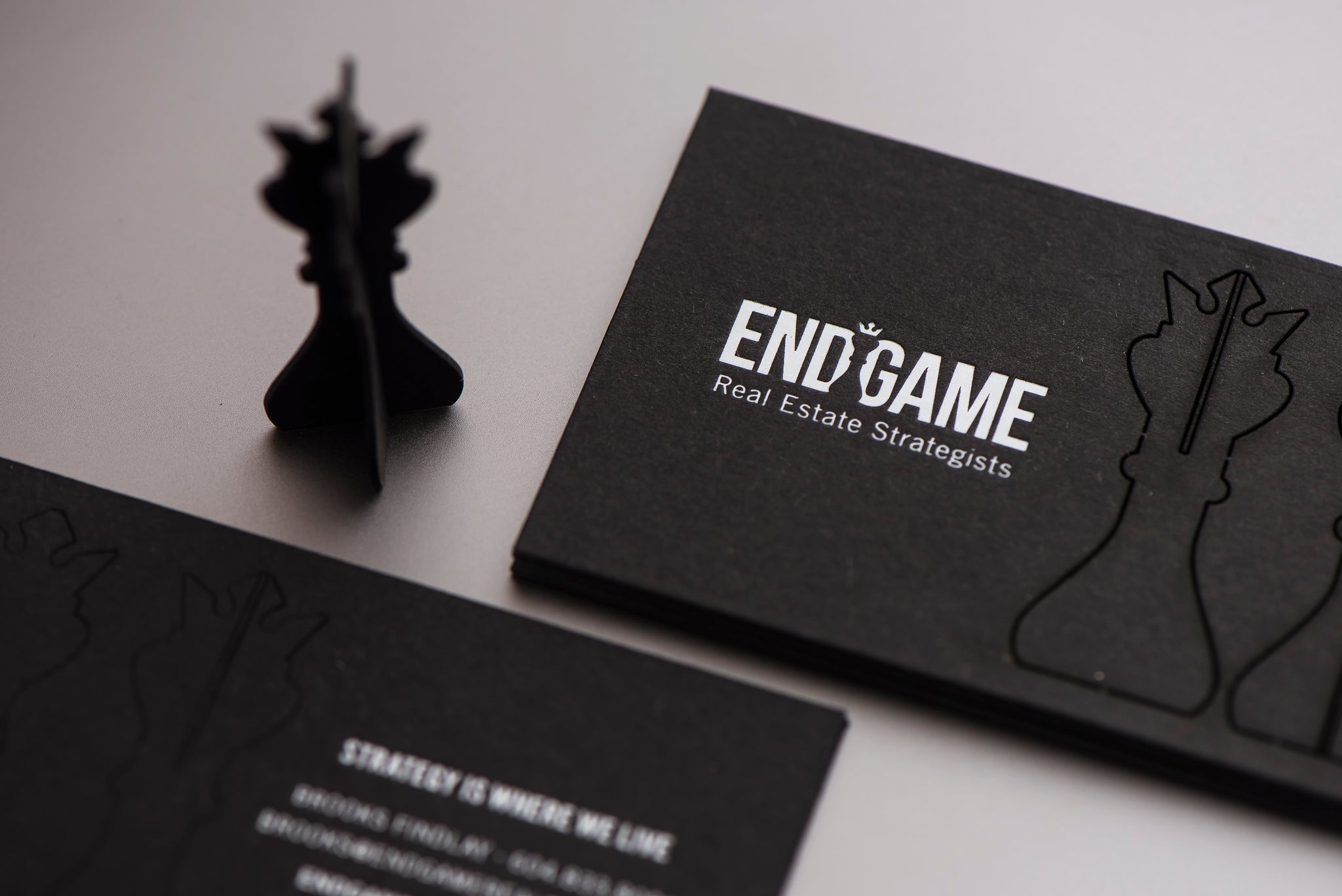 portfolio: business cards end game – porchlight press ltd.