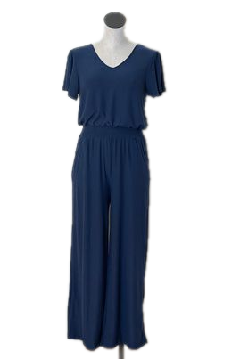 Navy Jumpsuit with pockets - M C and J