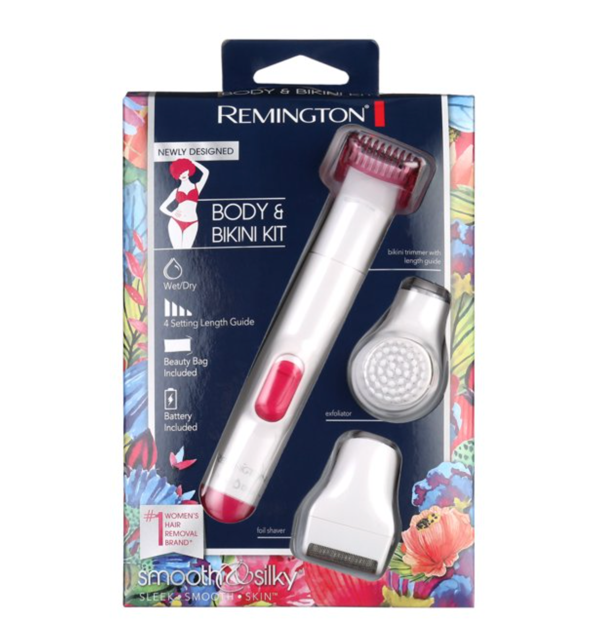 Equate Beauty 4-in-1 Foot Wand, Exfoliating Foot Brush, for