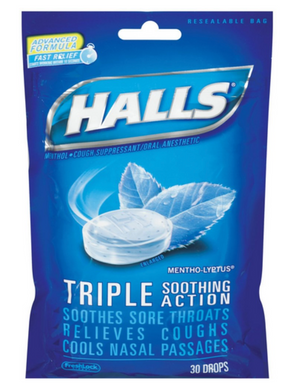 HALLS Relief  Cough Drops, 1 Bag (25 Total Drops)