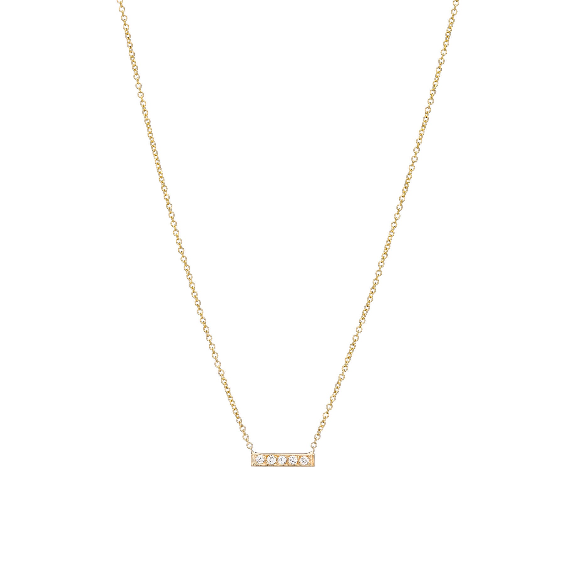 Five Diamond Bar Necklace | Nina Segal Jewelry