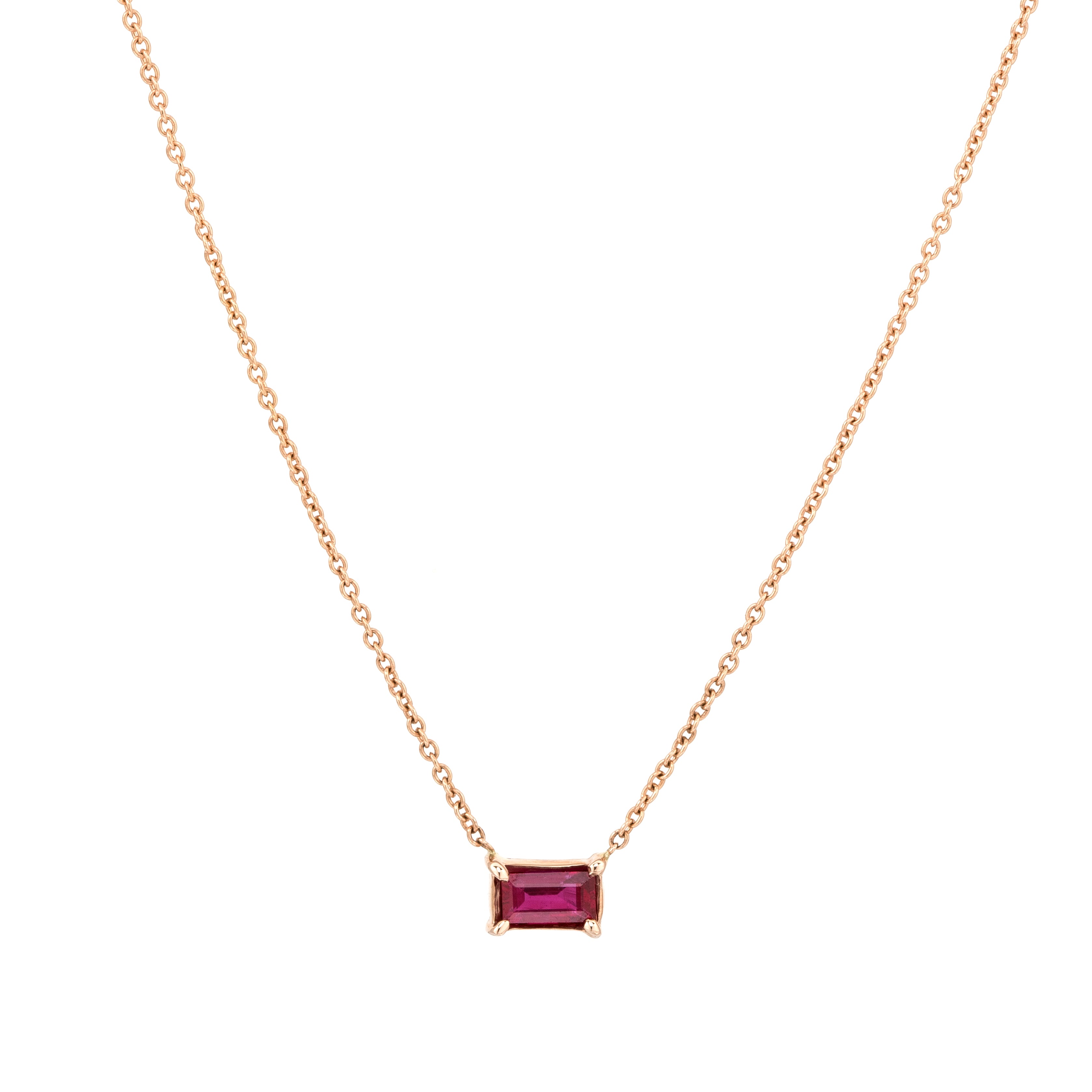 Ruby Baguette Gem Candy Necklace | Nina Segal Jewelry